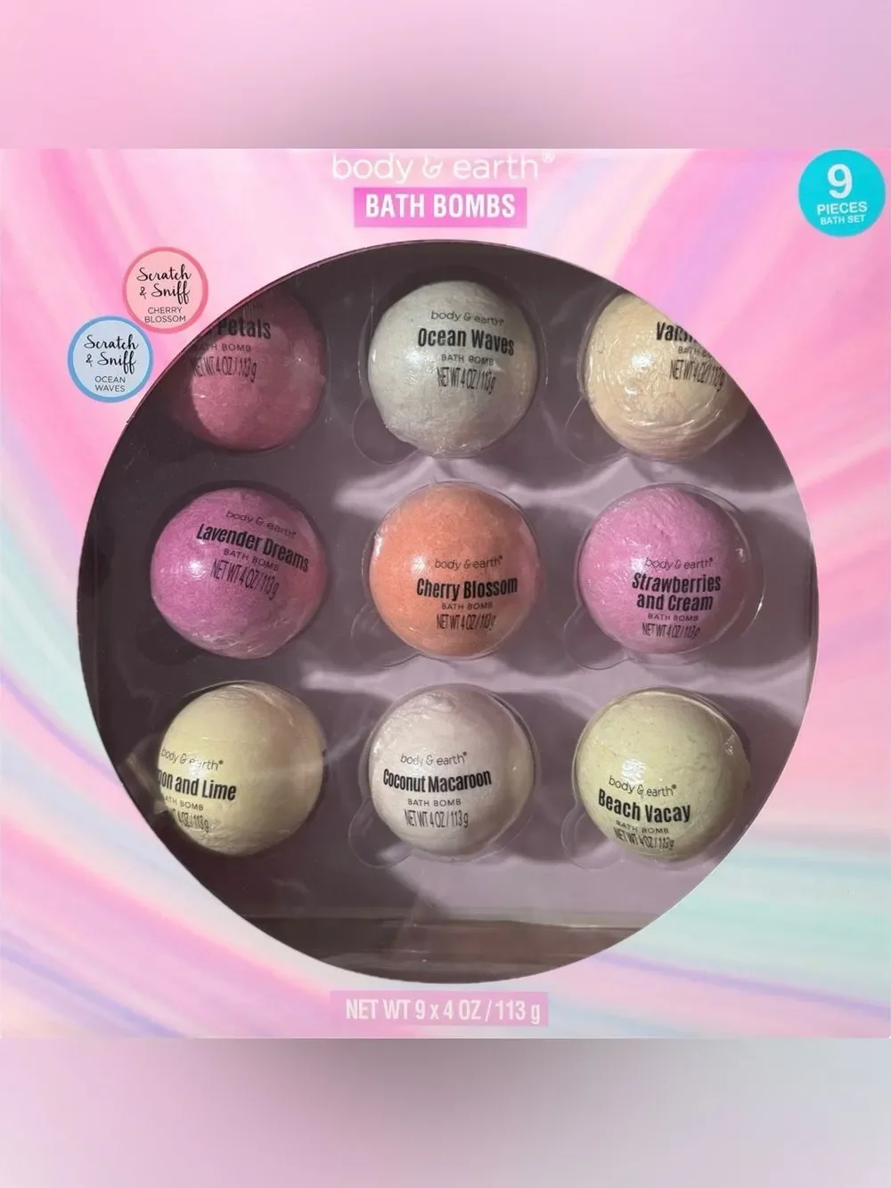 Body & Earth Bath Bomb Gift Set - Assorted Colors (9-Pack)